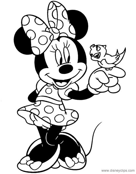 Minnie Mouse And Animal Friends Coloring Pages