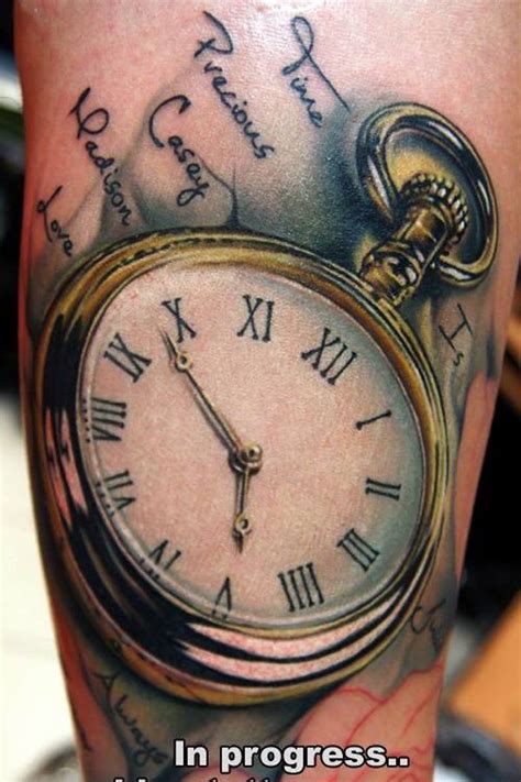100 Awesome Watch Tattoo Designs Cuded Watch Tattoo Design Watch