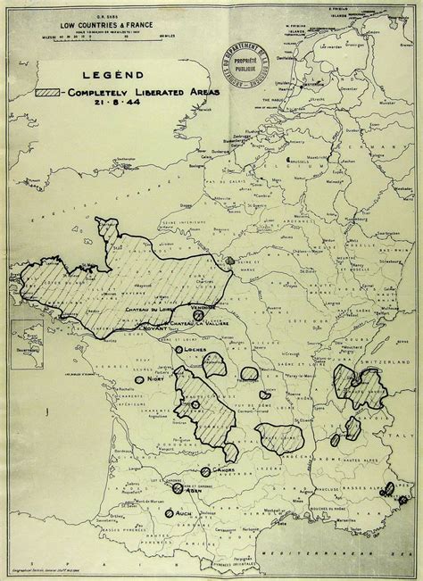 Les étapes De La Libération Carte Des Zones Libérées Au 21 Août 1944