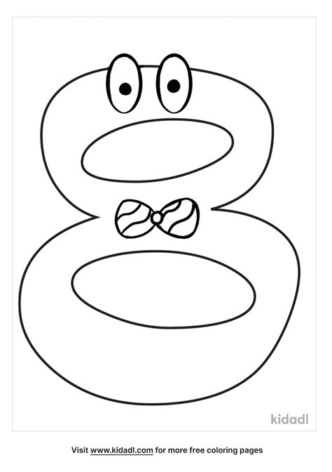 Free Number 8 Coloring Page Coloring Page Printables Kidadl