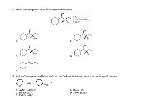 Solved Predict The Major Product Of The Following Reaction