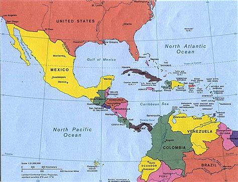 Mapa Centro Y Sudamerica