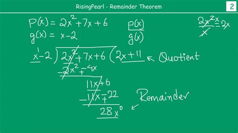 Polynomials Remainder Theorem 1 Of 3 Youtube