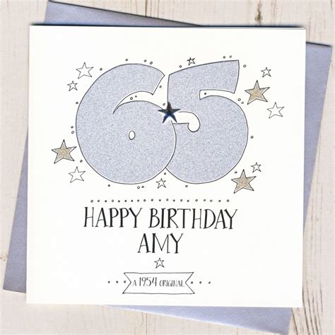 Personalised 65th Birthday Card