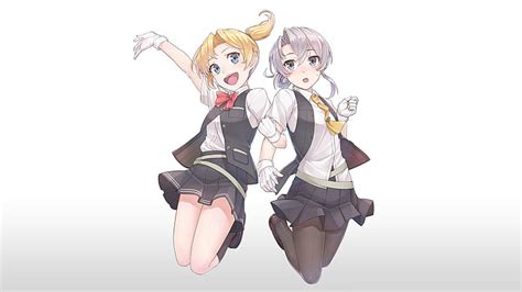 Online Crop Hd Wallpaper Anime Girls Blonde Jumping Short Hair