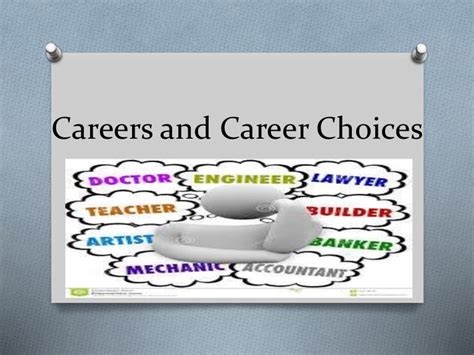 Careers And Career Choices