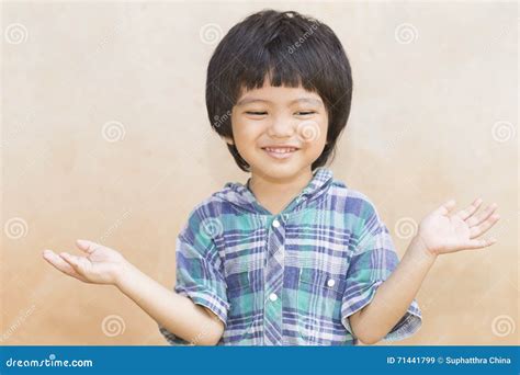 Little Boy Open Palm Hand Gesture Stock Image Image Of Smiling Palm