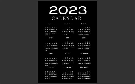 Druckbarer Kalender 2023 Etsyde