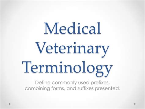 Ppt Medical Veterinary Terminology Powerpoint Presentation Free