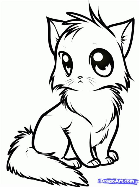 These cute animal drawings truly do the real cats and dogs justice. Cartoon Cat Easy To Draw Easy Cute Cat Drawing At ...
