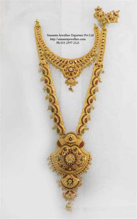 latest gold ranihaar long necklace u set long haram designs samanta jewellers gold
