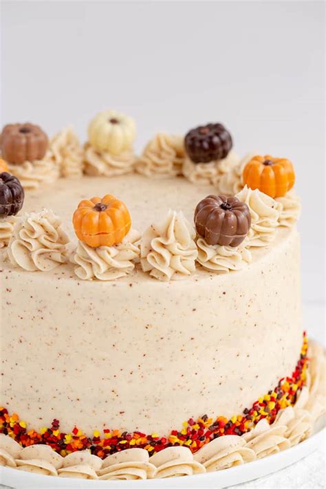 Pumpkin Spice Cake With Brown Butter Frosting Cookie Dough And Oven Mitt