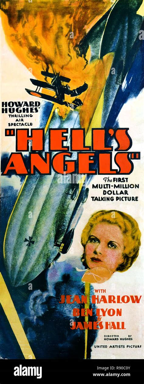 Hells Angels 1930 Jean Harlow Sur Une Affiche Pour Hells Angels 1930lenfer Anges Howard