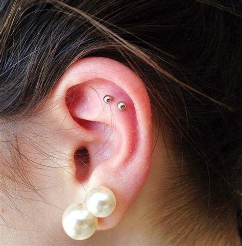 Double Cartilage Piercing 50 Ideas Price Pros And Cost Ear Style Right Piercing