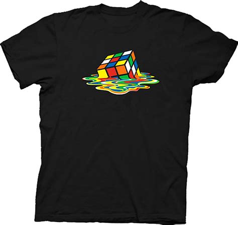 Rubiks Cube Melting Sheldon Cooper The Big Bang Theory Black T Shirt
