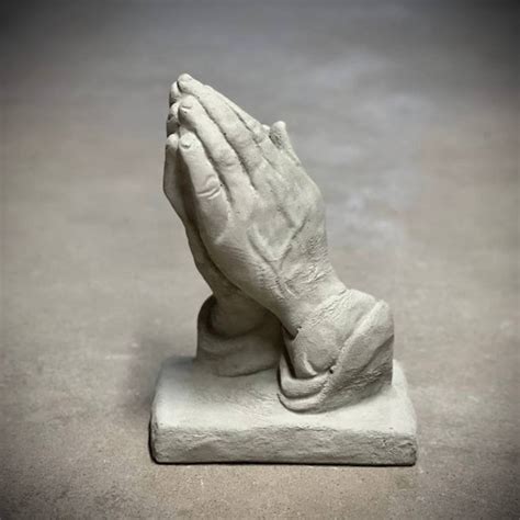 Concrete Praying Hands Statue Etsy