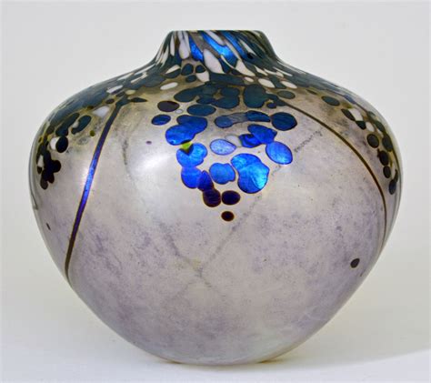 Norman Stuart Clarke British 20th Century A Fine Iridescent Glass Vase Decorative Arts