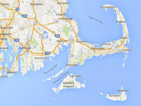 Maps Of Cape Cod Martha S Vineyard And Nantucket