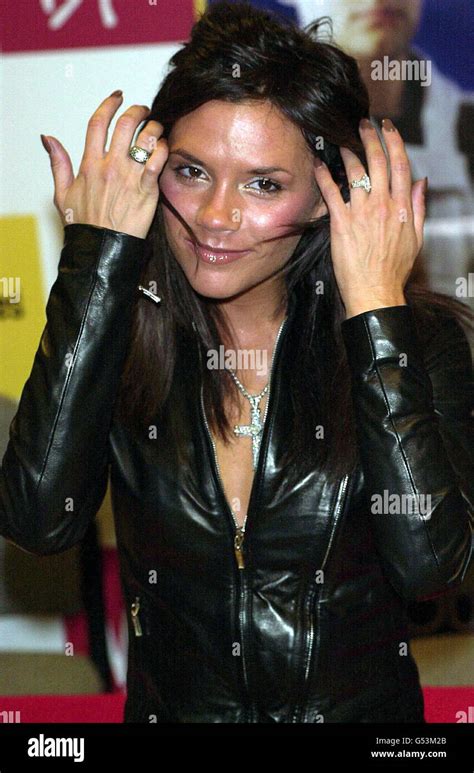 Victoria Beckham Posh Spice In Girl Band The Spice Girls At A Signing For Her New Record Out