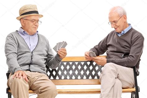 Two Older Men Playing Cards — Stock Photo © Ljsphotography 82321786