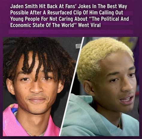 Jaden Smith Hit Back At Fans Jokes In The Best Way Possible After A