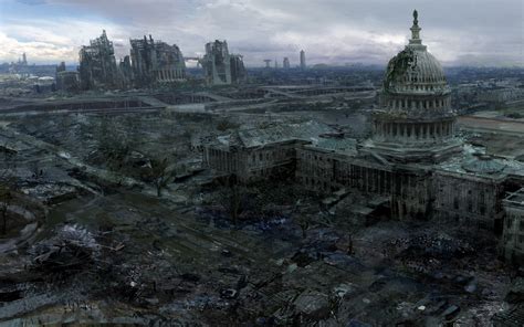Video Games Ruins Post Apocalyptic Artwork Fallout Wallpapers Hd