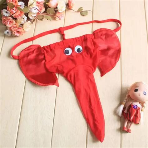 Hot Selling Sexy Men Elephant Underwear Pouch Funny Briefs Thongs G