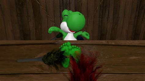 Poor Ticklish Yoshi By Hectorlongshot On Deviantart