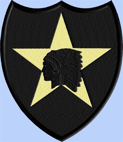 2nd Infantry Division 2 Pack Color And Subdued Logo Embroidery Design