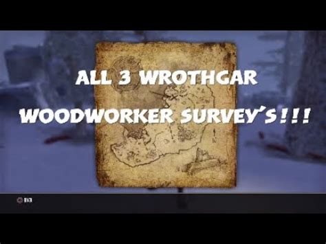 ESO All 3 Wrothgar Woodworker Survey S YouTube