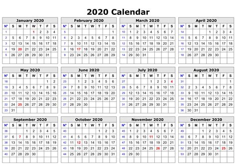 And after this, this is the primary impression Year Calendar Free Printable 2020 | Calendar Printables ...