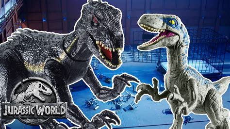 Dinosaur Battles Blue Vs Indoraptor Jurassic World Mattel Action