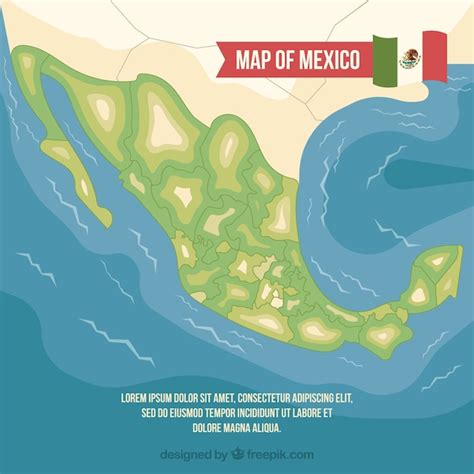 Fondo Plano De Mapa De M Xico Vector Gratis