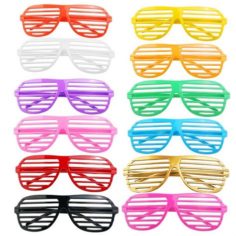 Random Color Pairs Shutter Shades Glasses Sunglasses Party Photo Props Plastic Ebay Cosplay