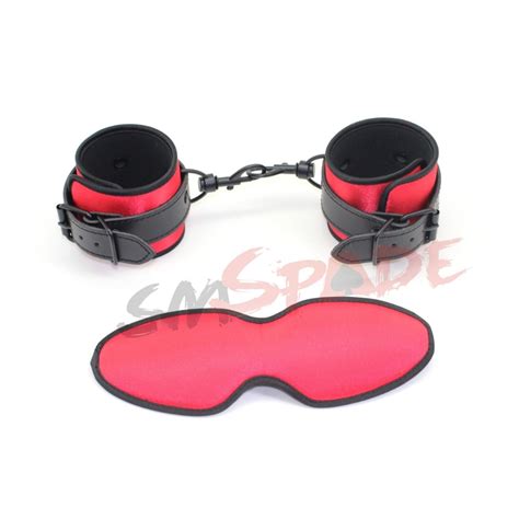 Buy Smspade Sexy Redpink Satin Adult Sex Handcuffs