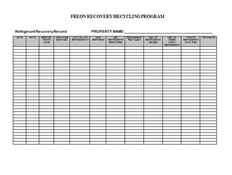Refrigerant Freon Recoveryrecycling Program Policy And Procedures