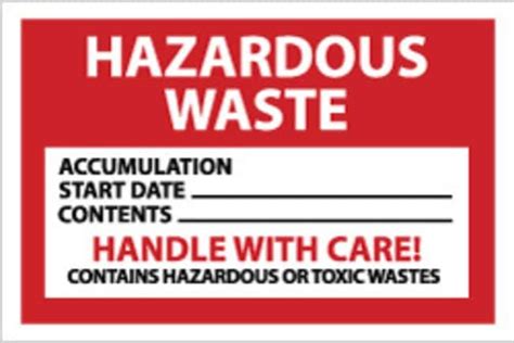 MSC NMC HW19 25 Qty 1 Pack Hazardous Materials Label Legend Hazardous