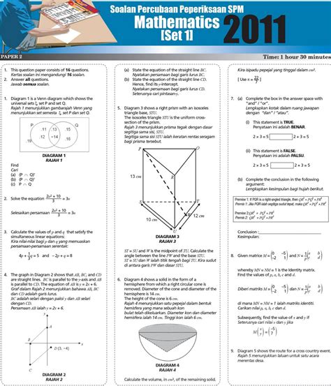 You can do the exercises online or download the worksheet as pdf. koleksi soalan: Matematik SPM Kertas 2 Utusan