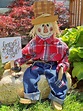 Sitting Scarecrow Wooden Scarecrow Porch Sitter Fall - Etsy