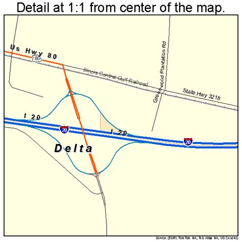 Delta Louisiana Street Map 2220330