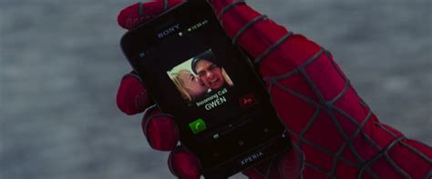Sony Xperia Smartphone Used By Andrew Garfield As Peter Parker In The