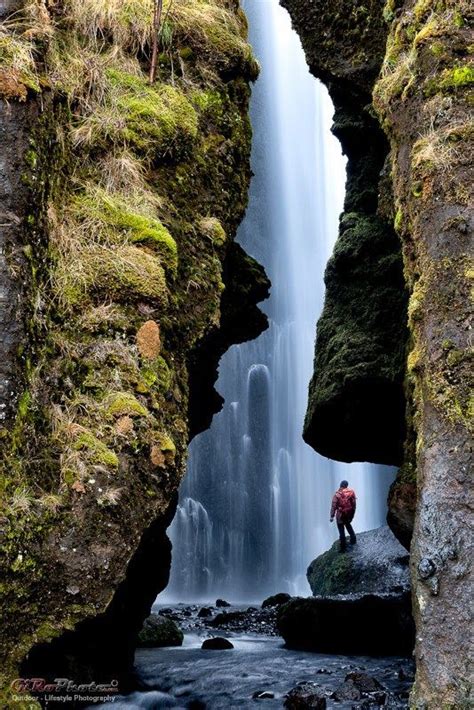 Waterfall Cave Gljúfrafoss Iceland Things To Do In Europe