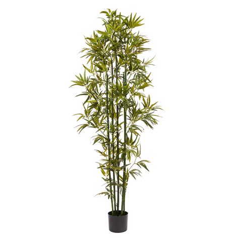 Pure Garden Artificial Bamboo Tall Faux Potted Indoor