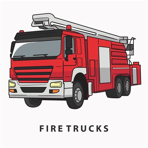 Fire Truck Vector 8350023 Vector Art At Vecteezy
