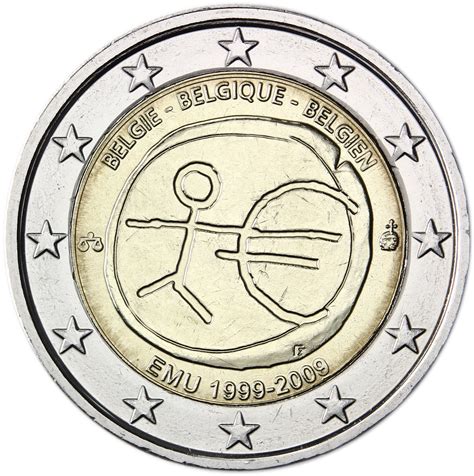 Belgium 2 Euro 2009 10th Anniversary Of The Emu And The Birth Of The