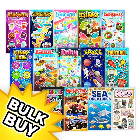 Mini Sticker Books Assorted X 24 Bulk Buy Kids Stuff For Less