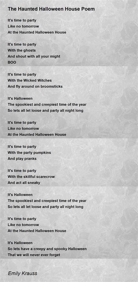 The Haunted Halloween House Poem The Haunted Halloween House Poem