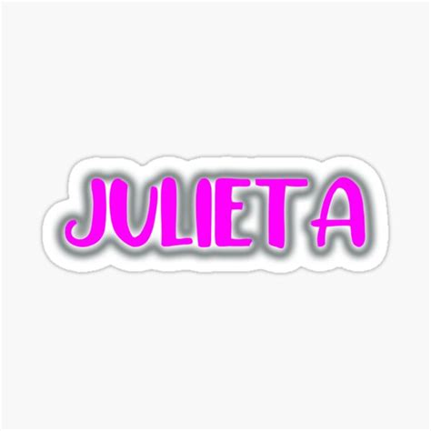 Julieta Sticker By Pink Name Redbubble