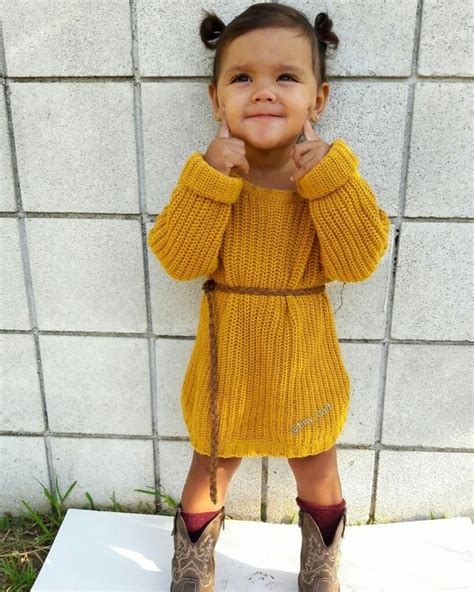 Picture Of A Mustard Knit Dress With Long Sleeves Cowboy