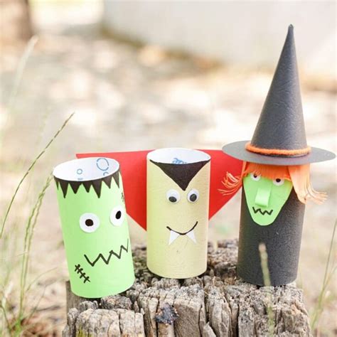 Trabalhos Manuais Halloween Com Rolos De Papel Higiénico - Personajes de Halloween espeluznantes de rollos de papel higiénico
